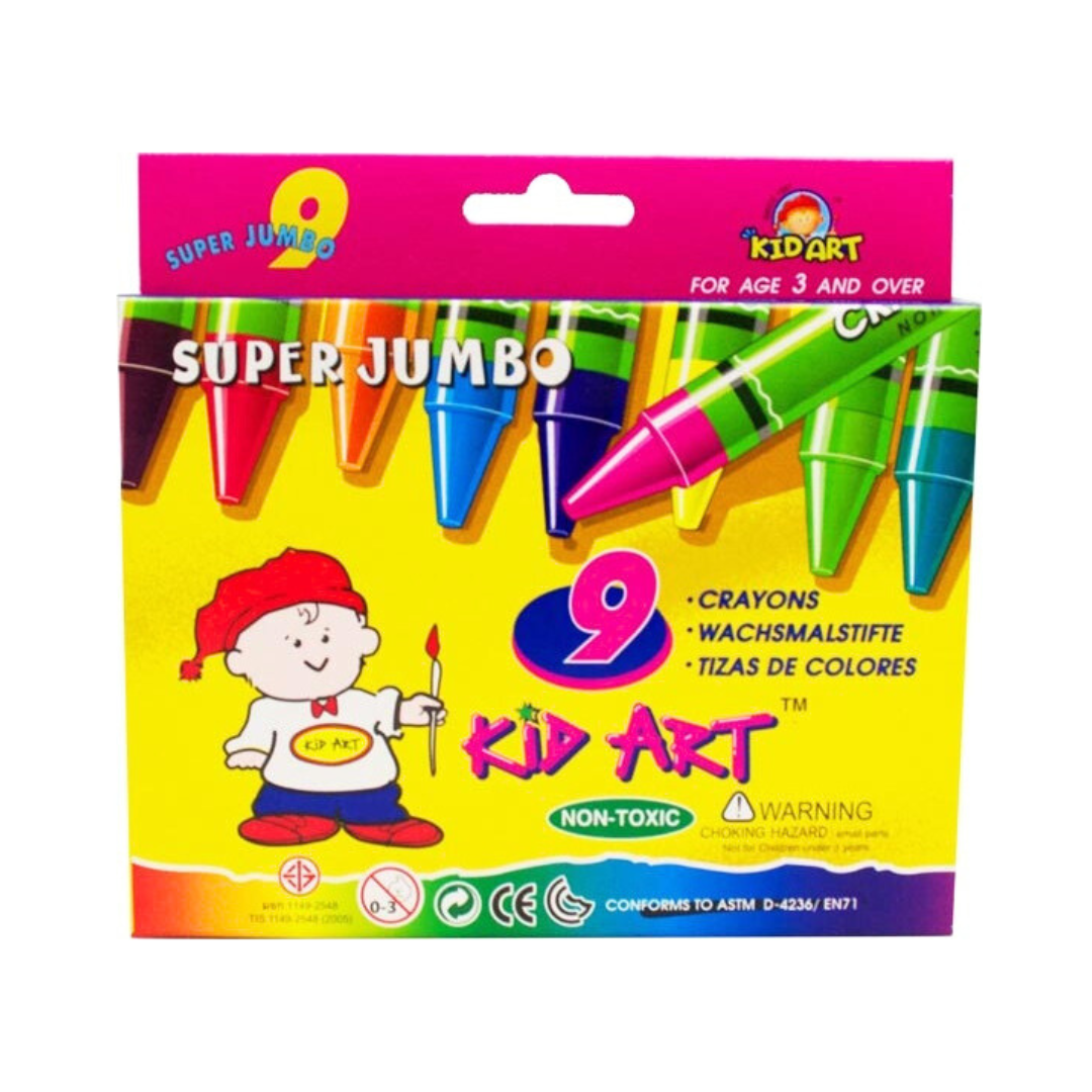 CRAYONS WAX SUPER JUMBO KID ART 9'S KID ART SJ09 APSBTS
