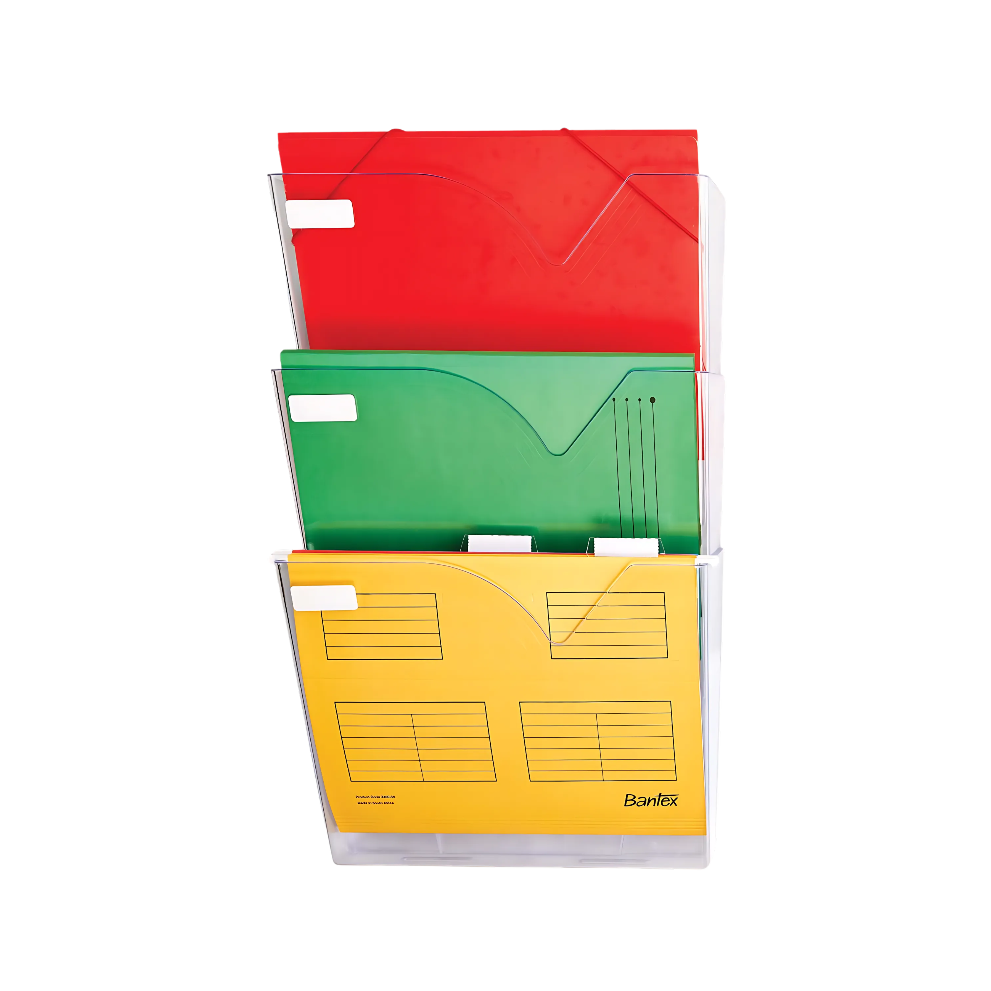 Bantex Vision Wall Pocket Organiser Clear LANDSCAPE