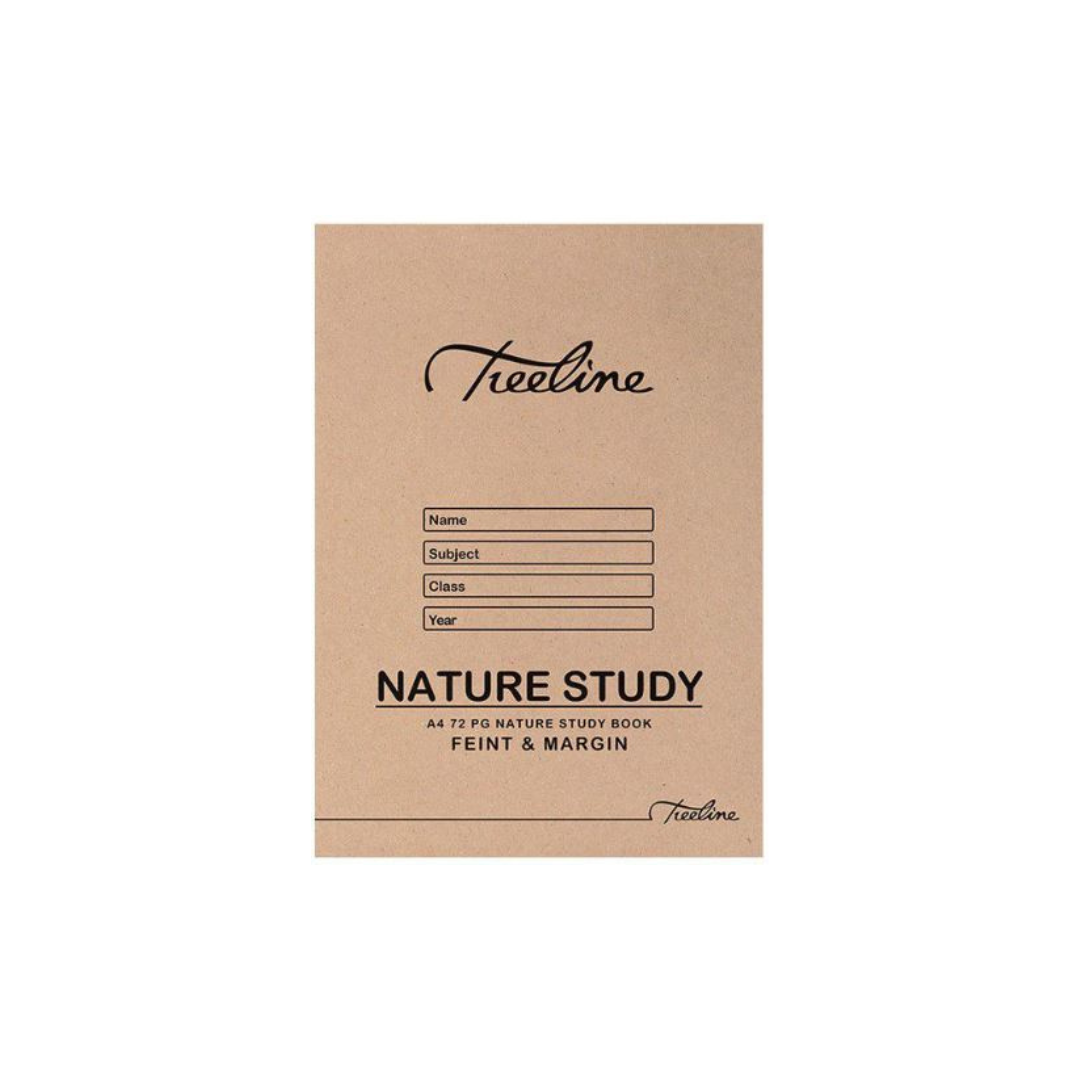 Books A4 Treeline Nature Study Feint&Margin 72pg