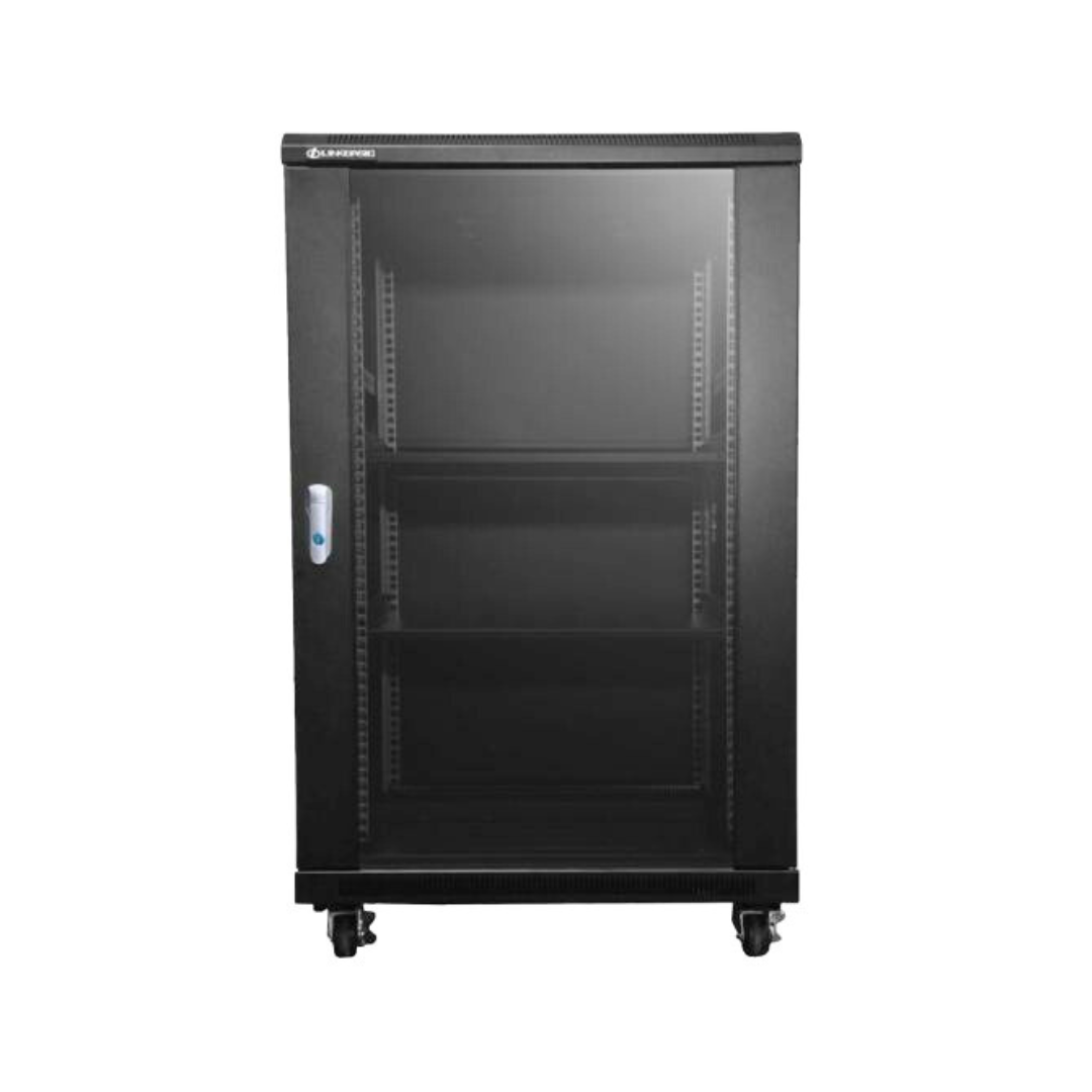 UltraLan 18U 600 Deep Free Standing Server Cabinet 2 Fans 2 Shelves