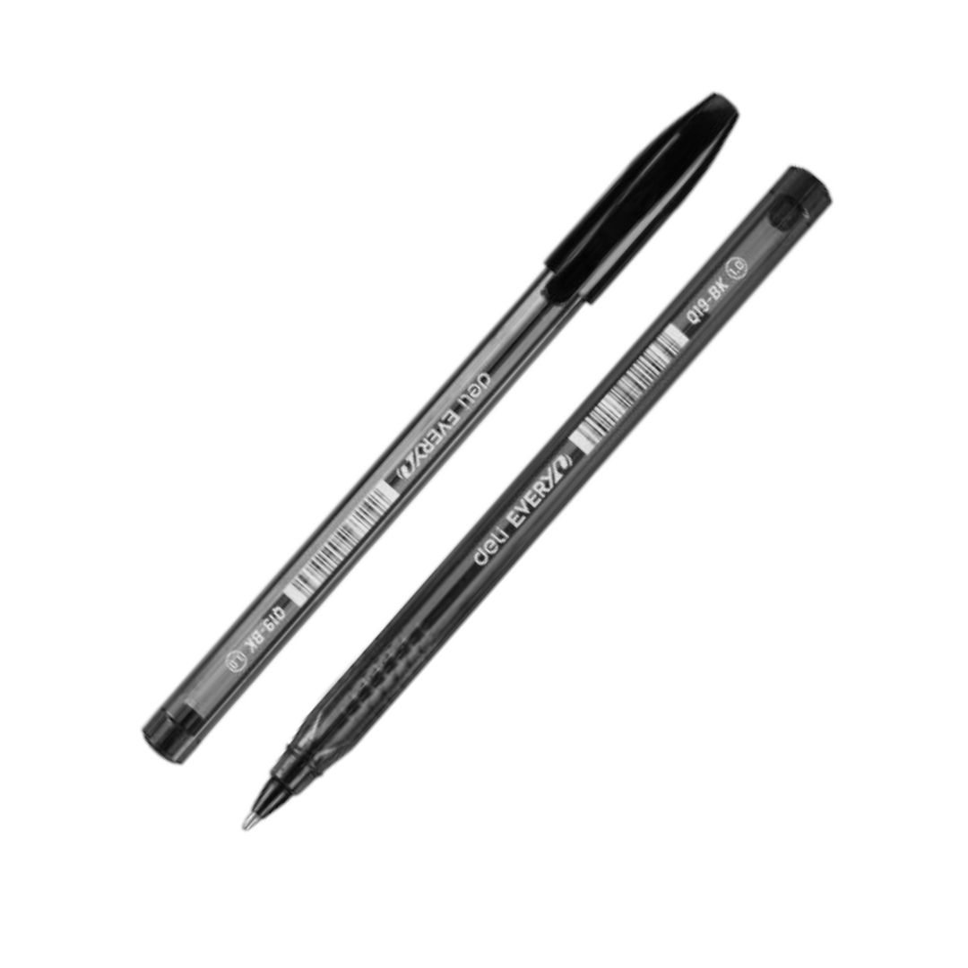 Deli EVERY Black Ballpoint Pen – 1.0mm (Q19-BK) | Smooth & Reliable Writing
