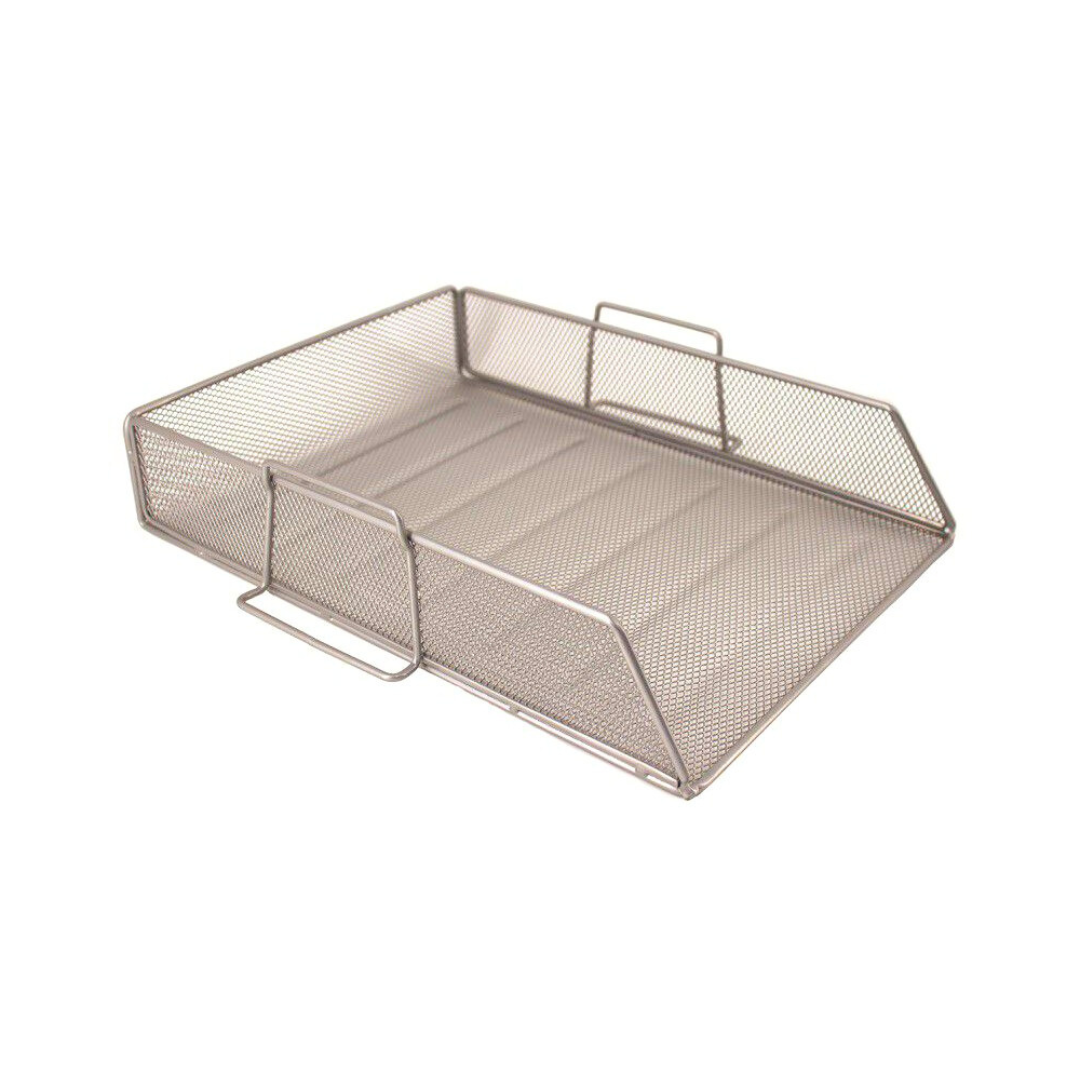 Single Document Letter Tray Mesh Silver - M705S