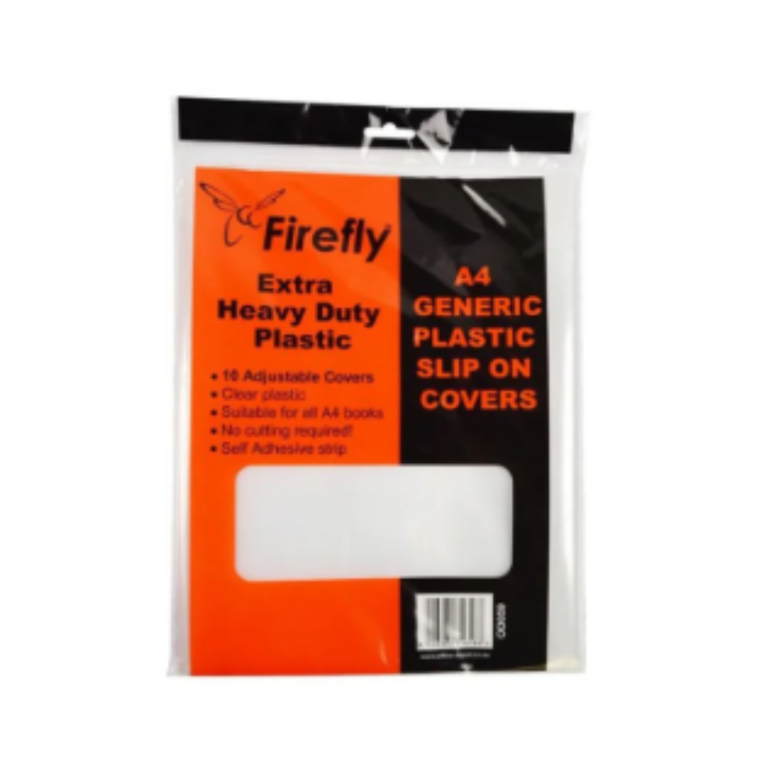 COVER PRE-CUT PE A4 XH/D 100MIC CLEAR 10PK FIREFLY APSBTS