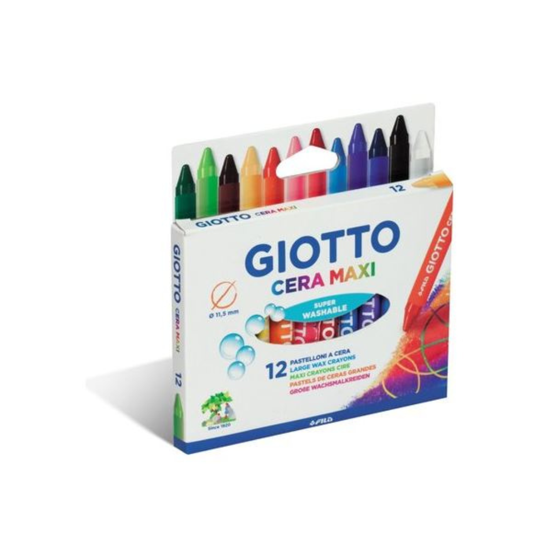 Crayons 12 Pack Giotto Wax