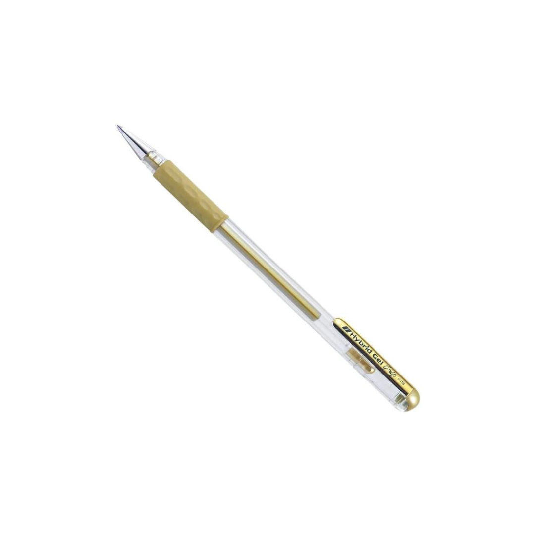 Pen 0.8 Pentel Hybrid Metallic Gel Grip Gold