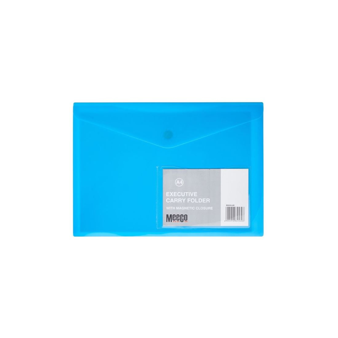 Carry Folder A4 Meeco Magnetic Document Wallet LightBlue