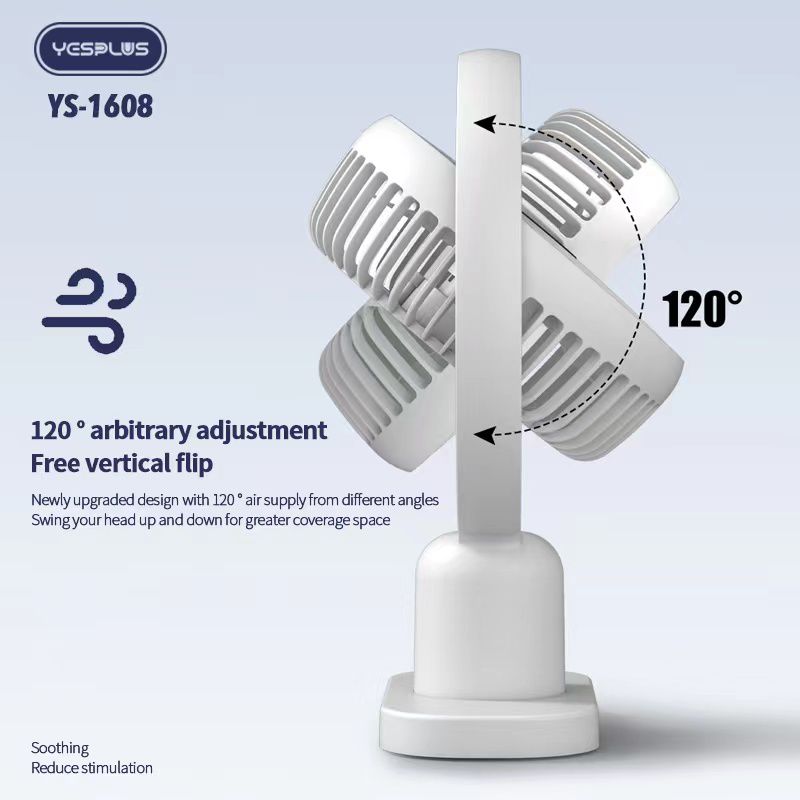 YesPlus Desktop Fan with Light Assorted Colours Y1608