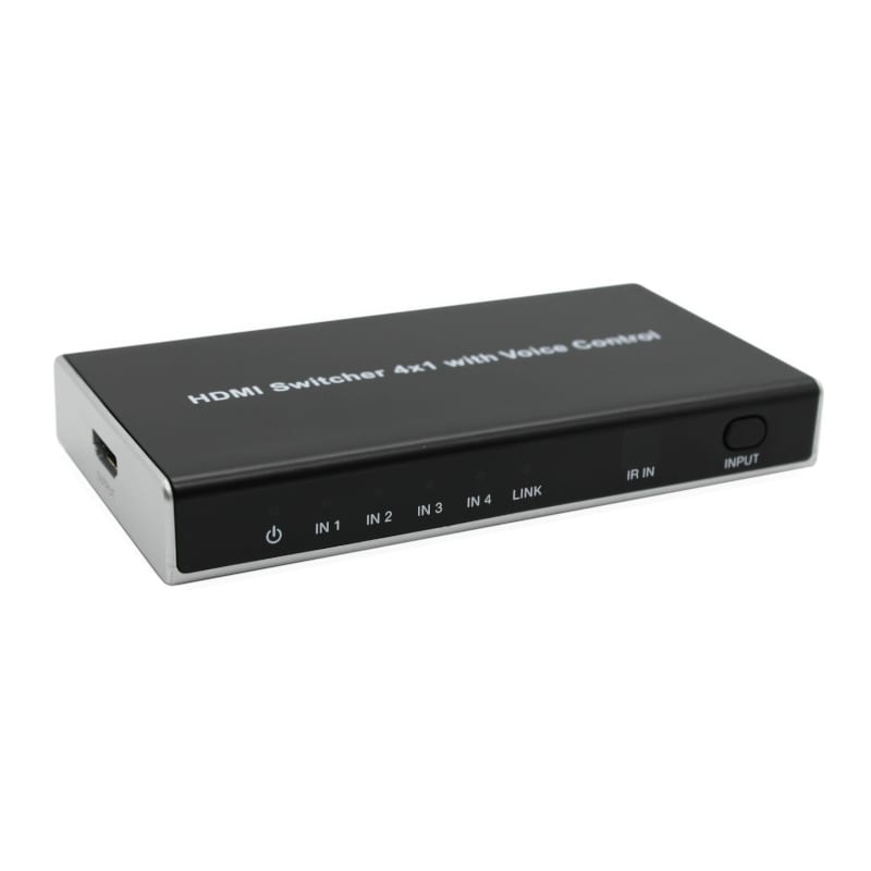 HDCVT HDMI 2.0 Switch 4x1 with Voice Control