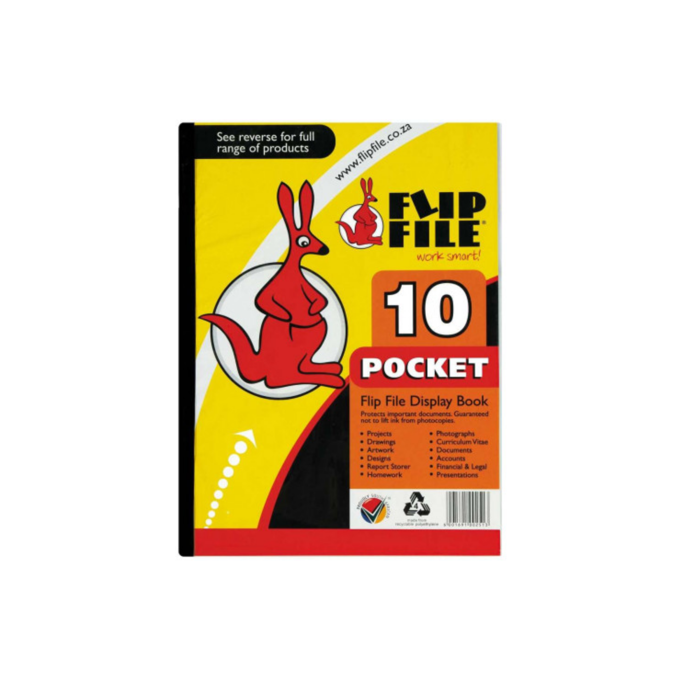 File A4 Kangaroo FlipFile Display 10 Pocket