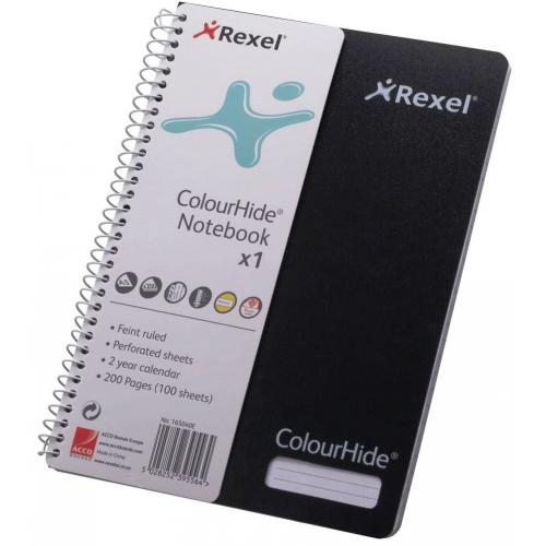 Notebook A5 Rexel Colourhide Black