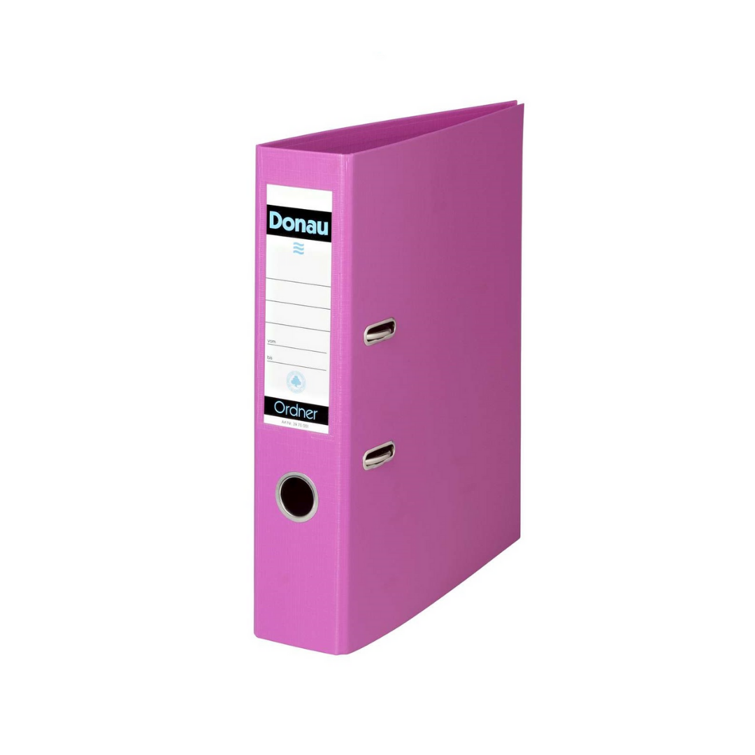File A4 Donau Lever Arch 75mm PP Pink