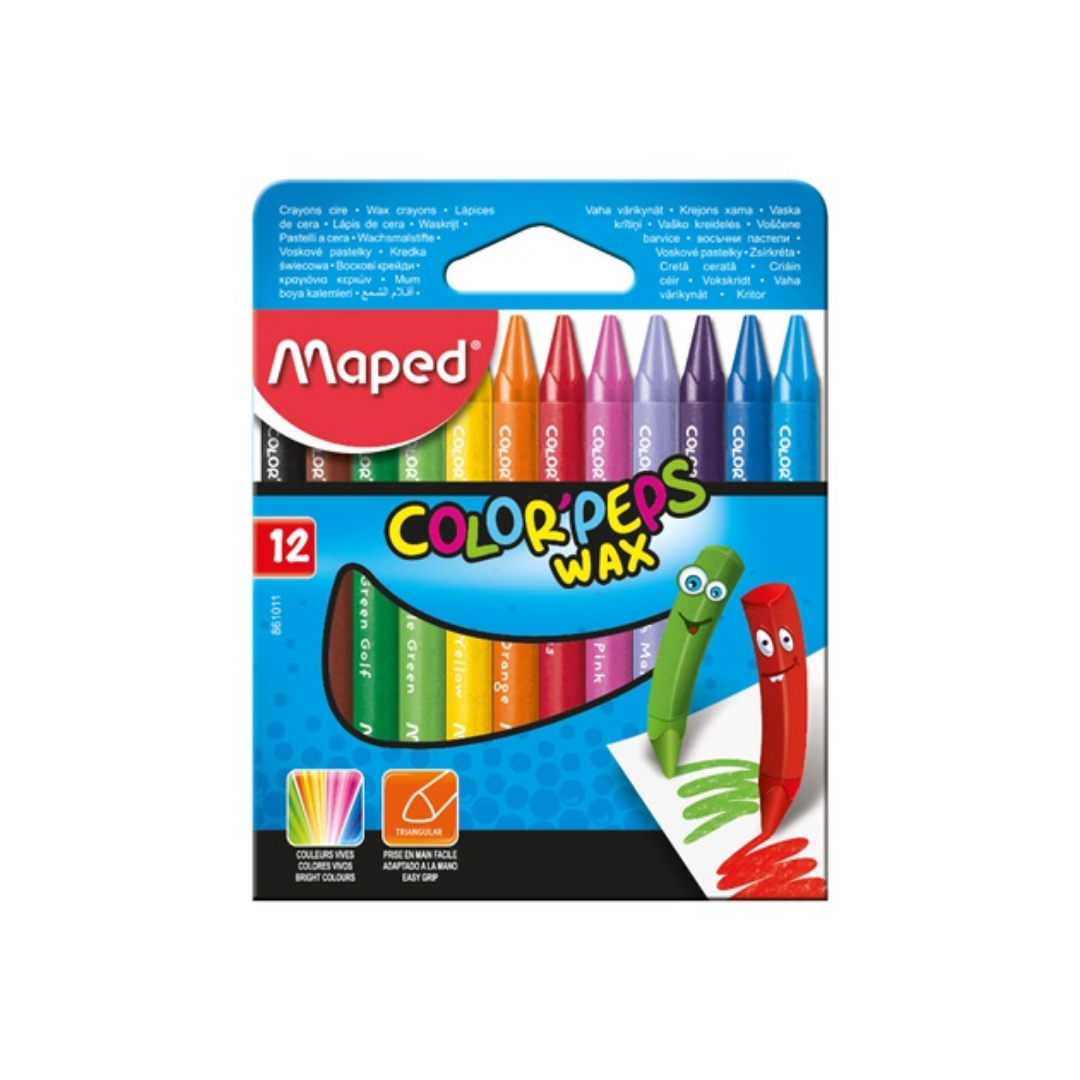 Crayons Wax Maped Colour Peps 12's