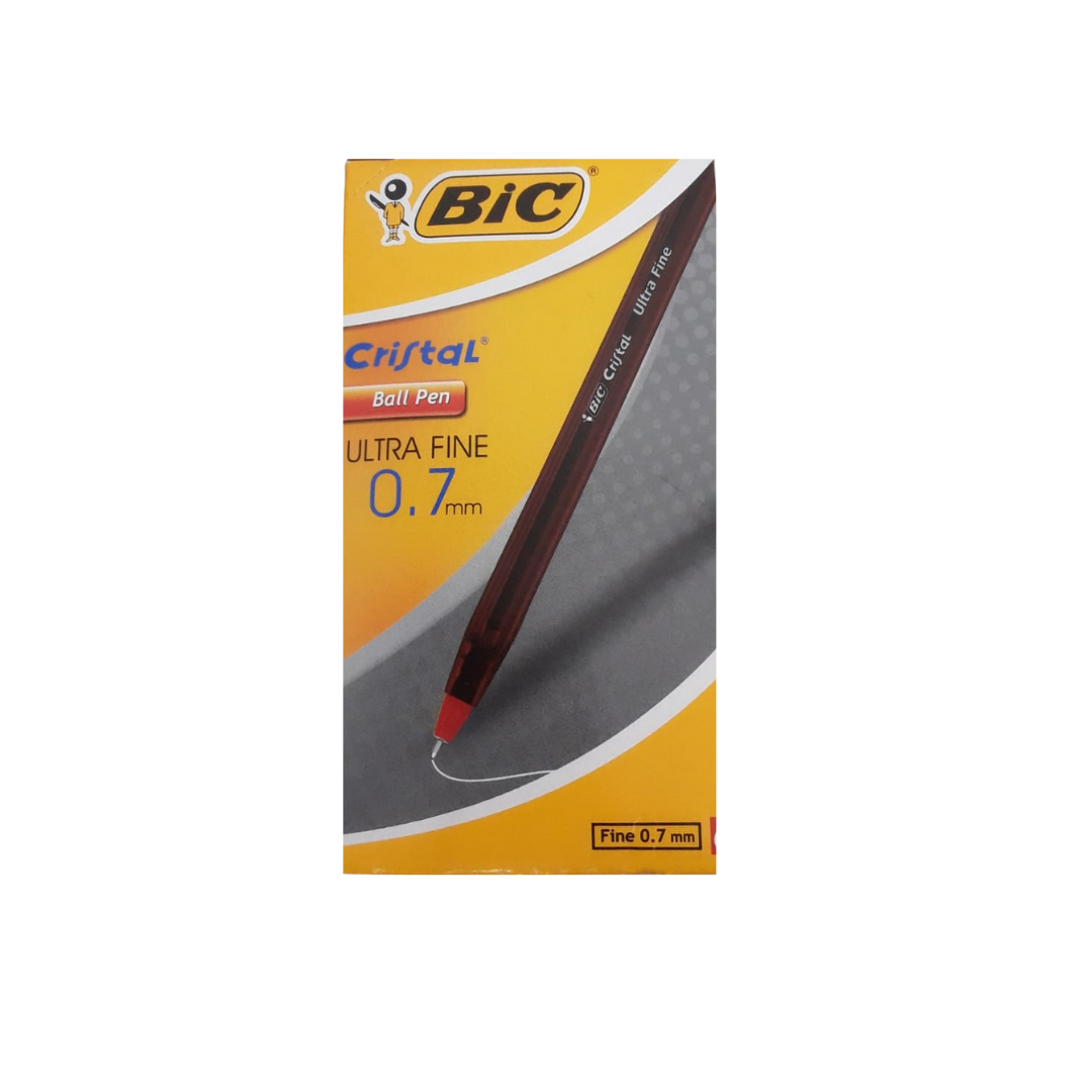 Triangular Red Bic Pen Bic Crystal Ultra Fine Red