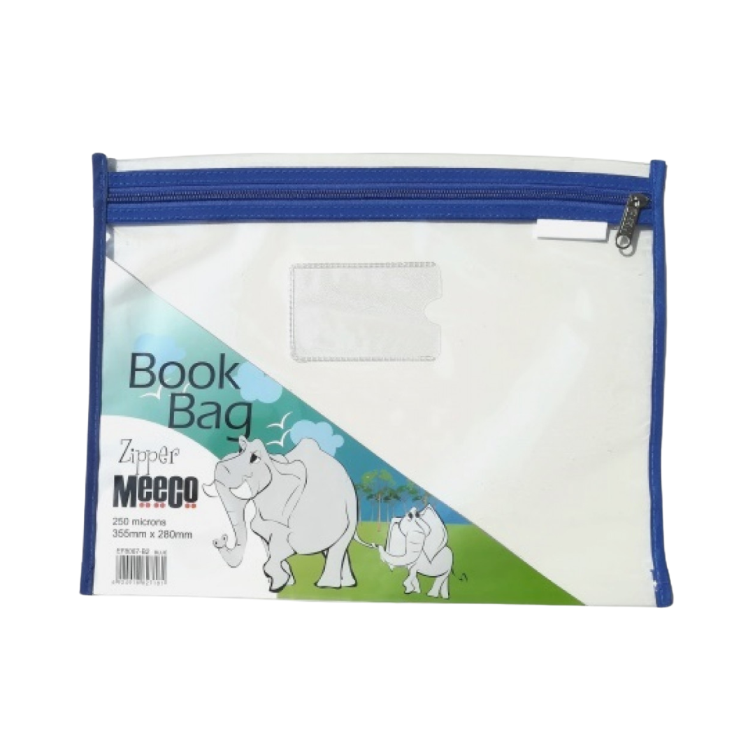 Book Bag A4 PVC Clear Blue Nexx LLBTS