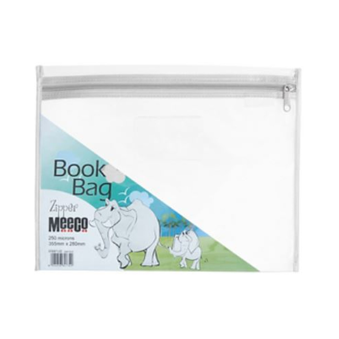 Book Bag A4 PVC Clear Grey Nexx