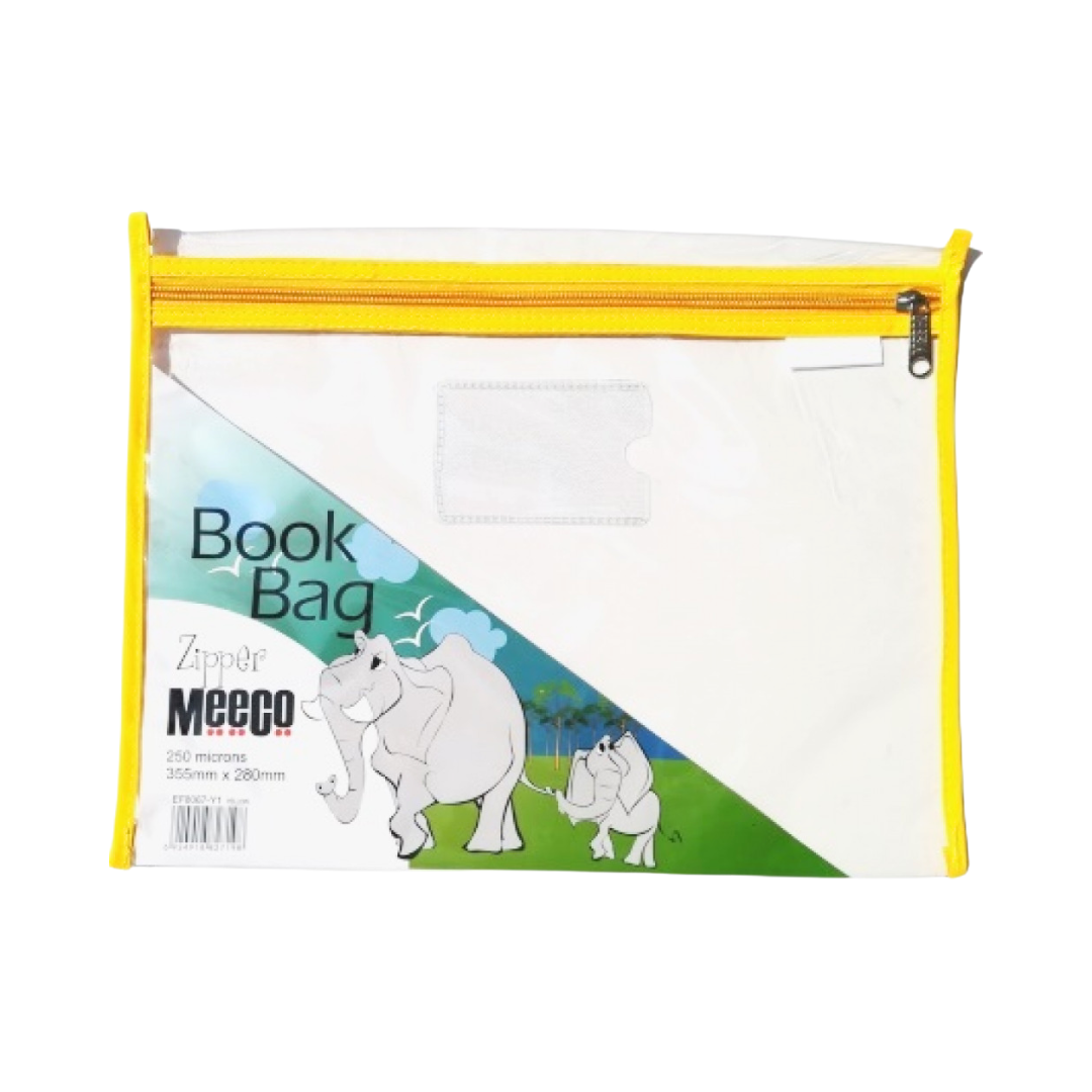 Book Bag A4 PVC Clear Yellow Nexx LLBTS