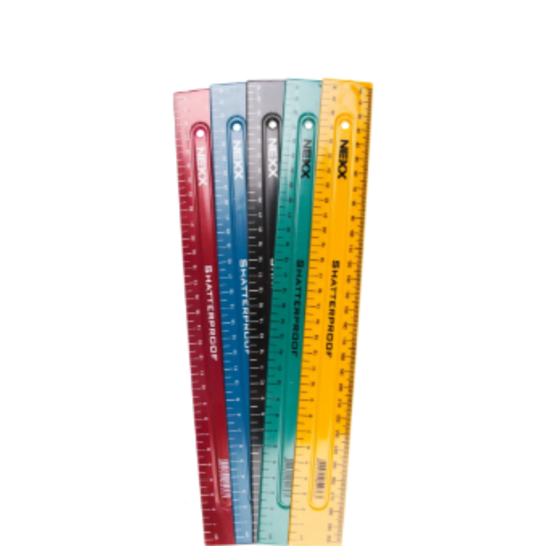 Nexx RULER PLASTIC 30CM SHATTERPROOF COLOUR ASST