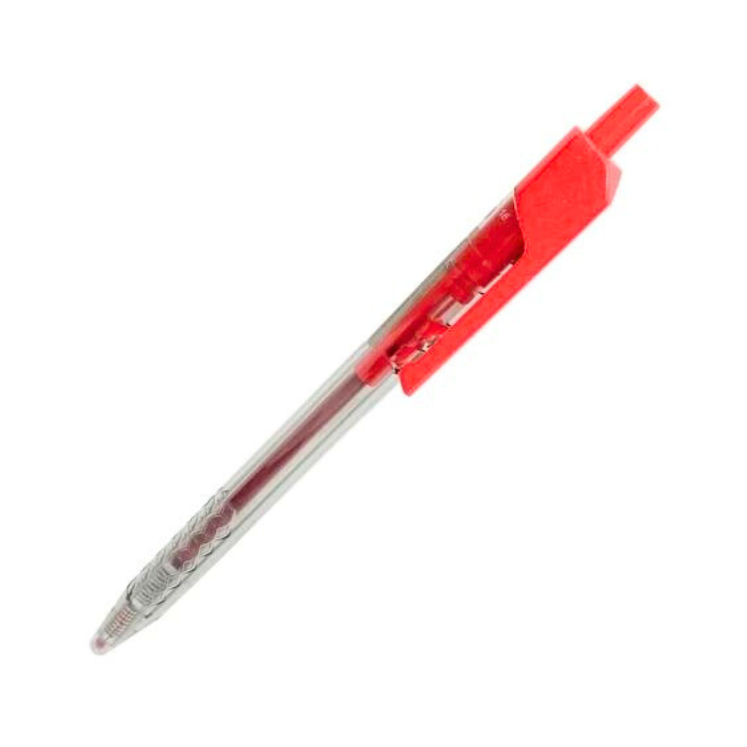 Pen Deli Arrow Ballpoint Red 0.7mm Q01340 Retractable