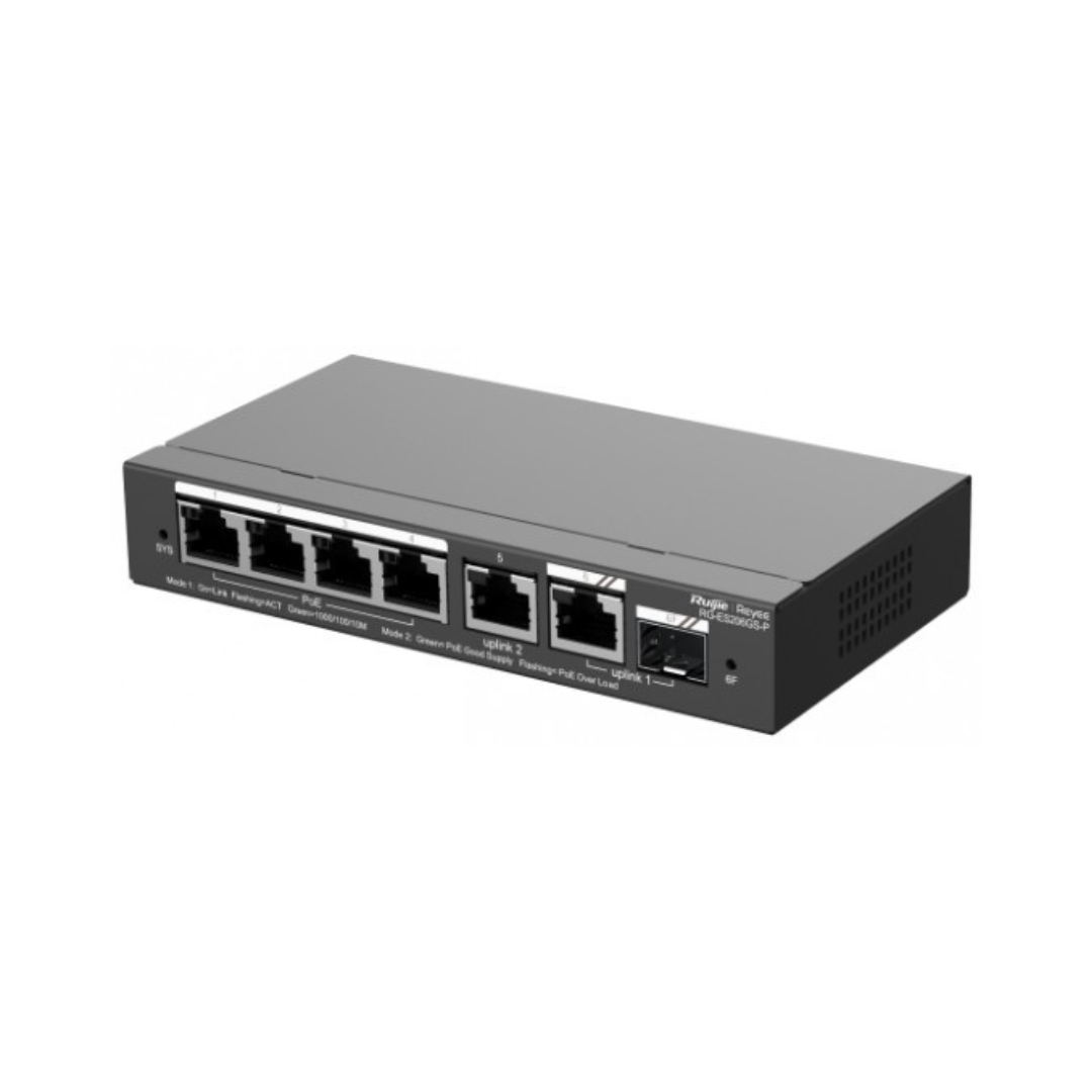 Reyee 6 Port Gigabit Smart Cloud Managed POE Switch