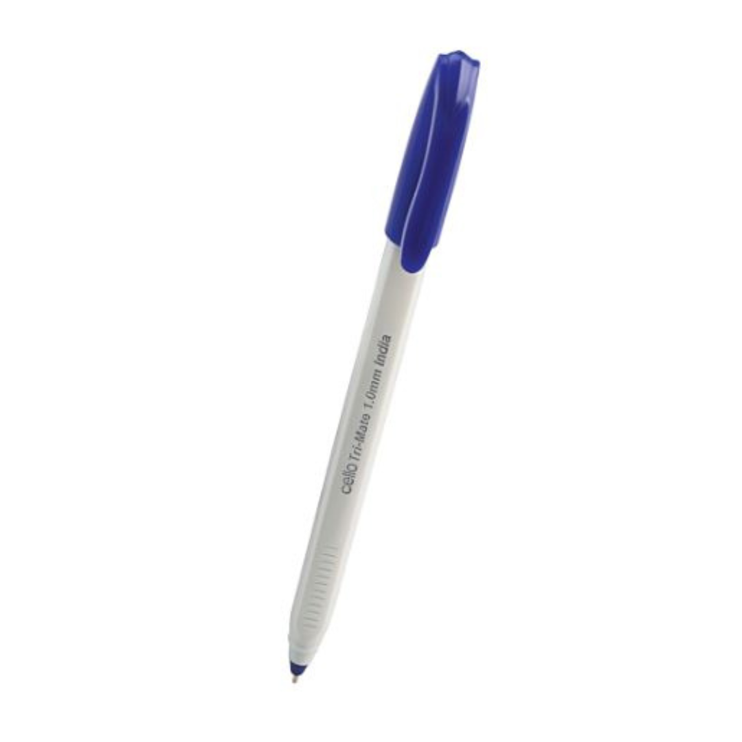 Pen 1.0mm Cello Trimate Ballpoint Blue