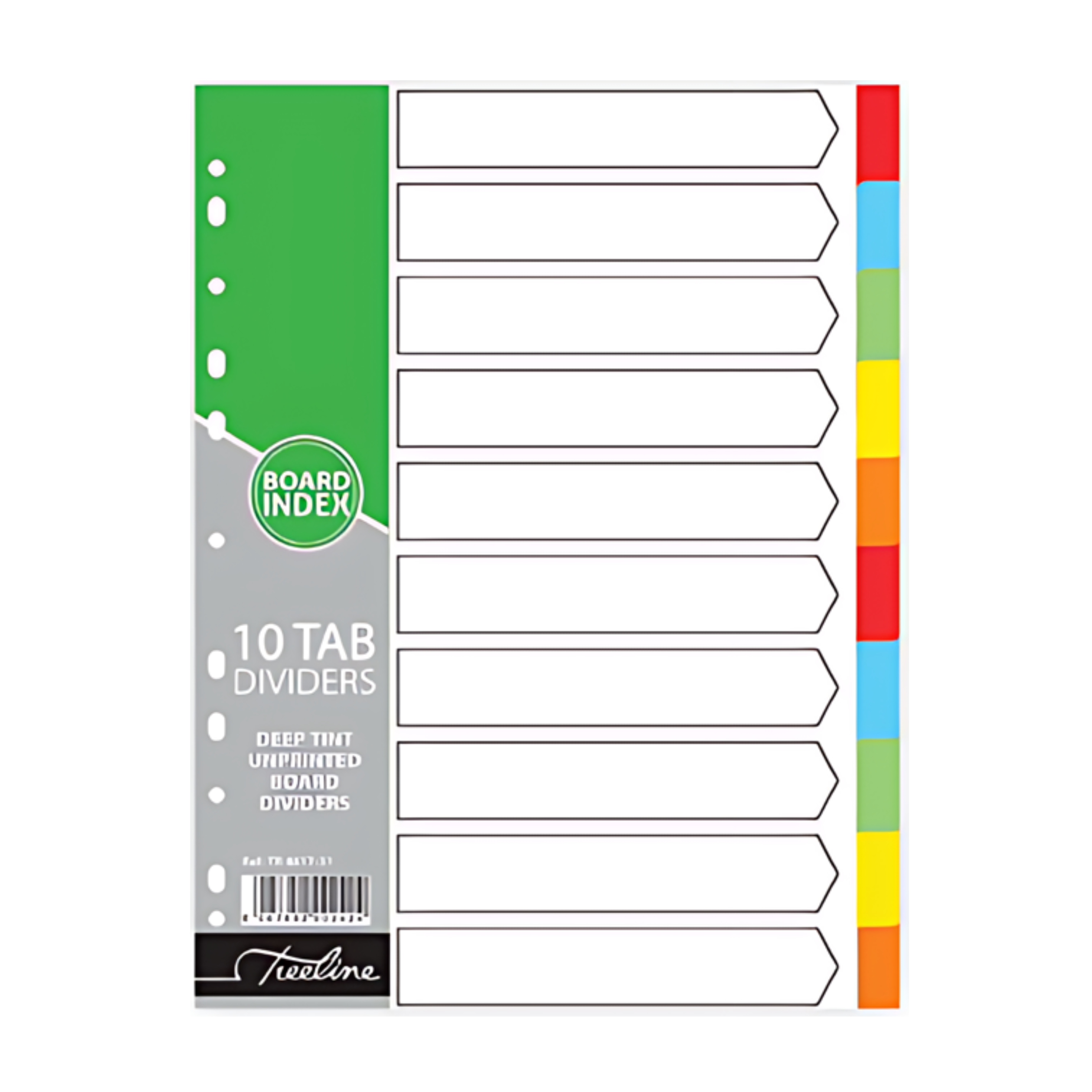 Divider A4 10 Tab Rainbow Board