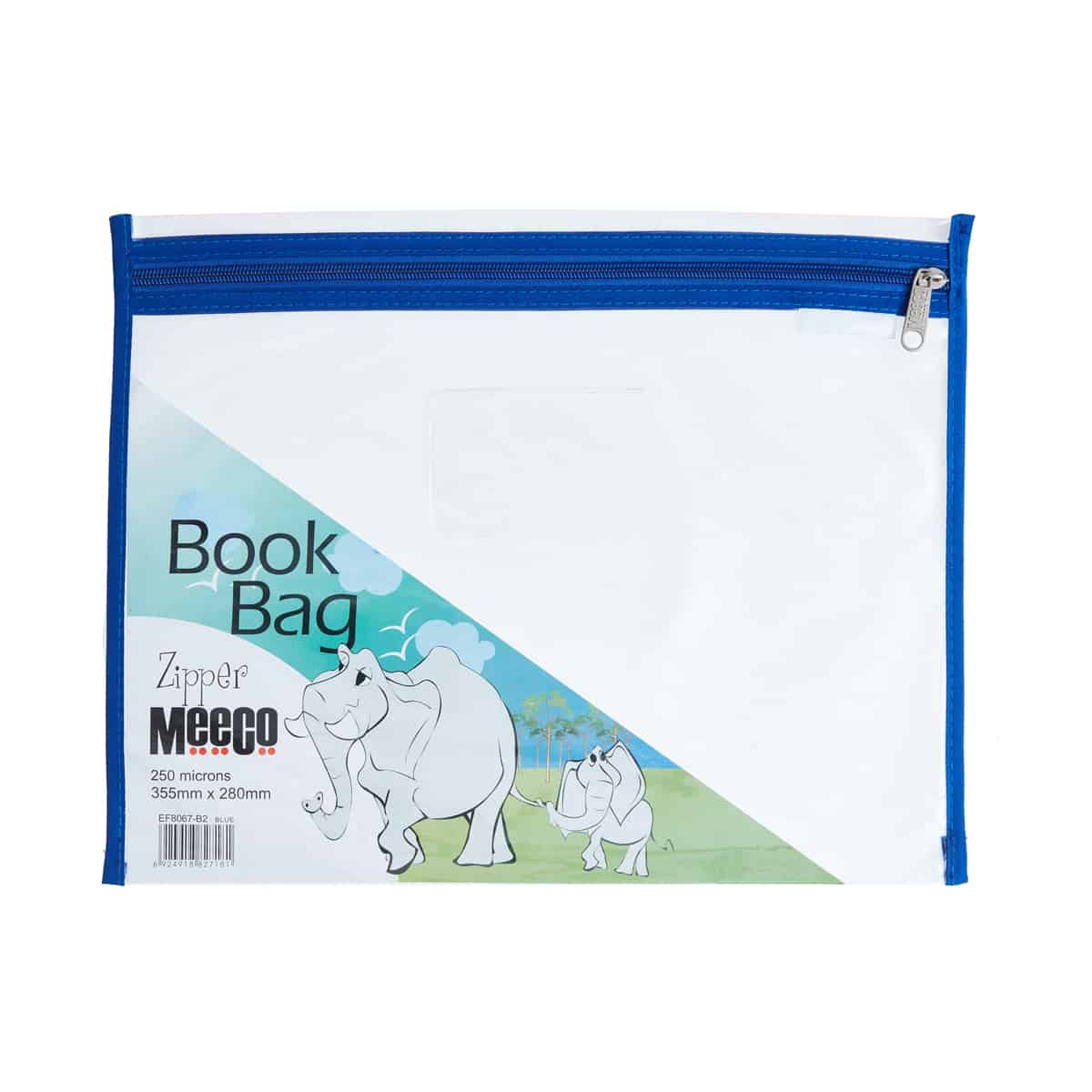 Meeco Plastic Book bag with a ZIP