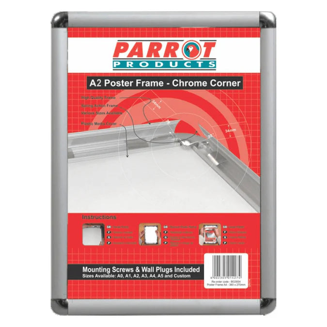 PARROT Chrome Corner Poster A2