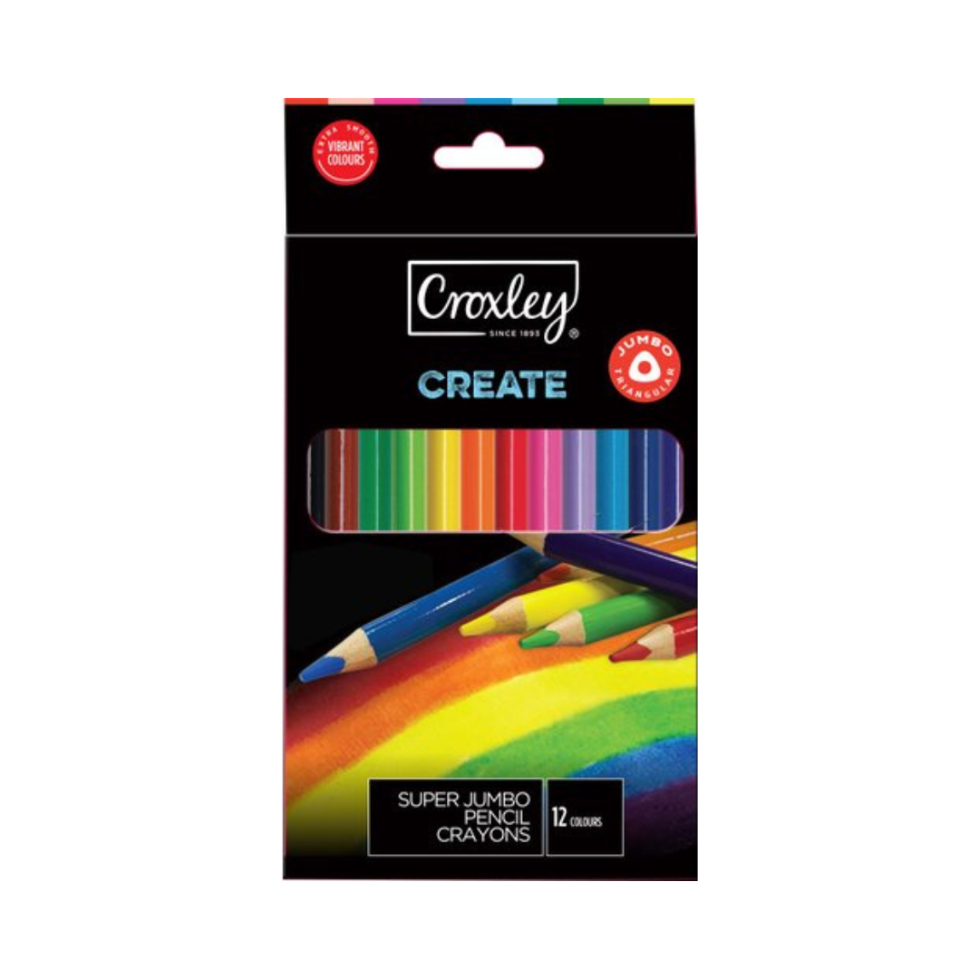 Pencils Jumbo Croxley Create 12 Pack Colouring