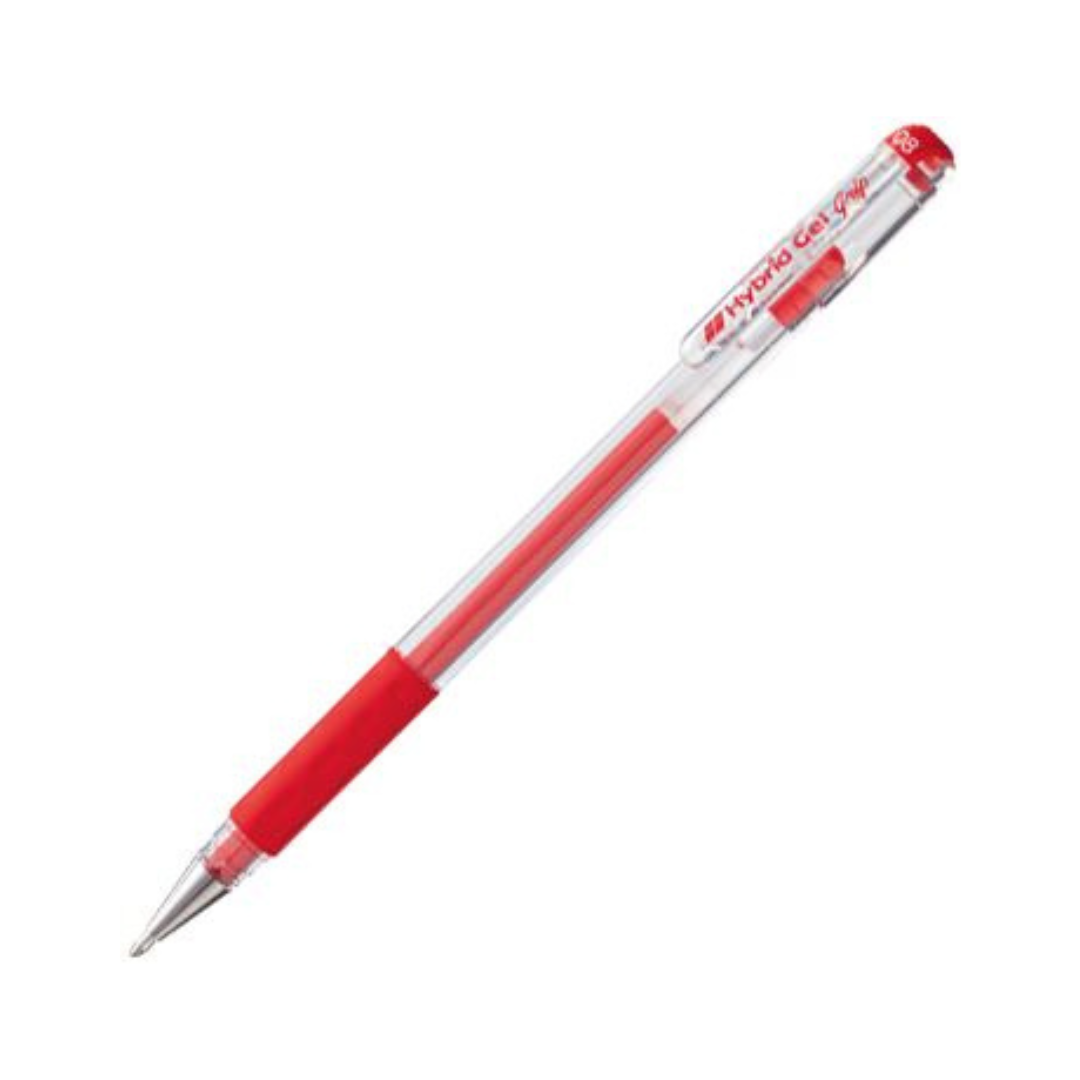 Pen 0.8 Pentel Hybrid Gel Grip Red