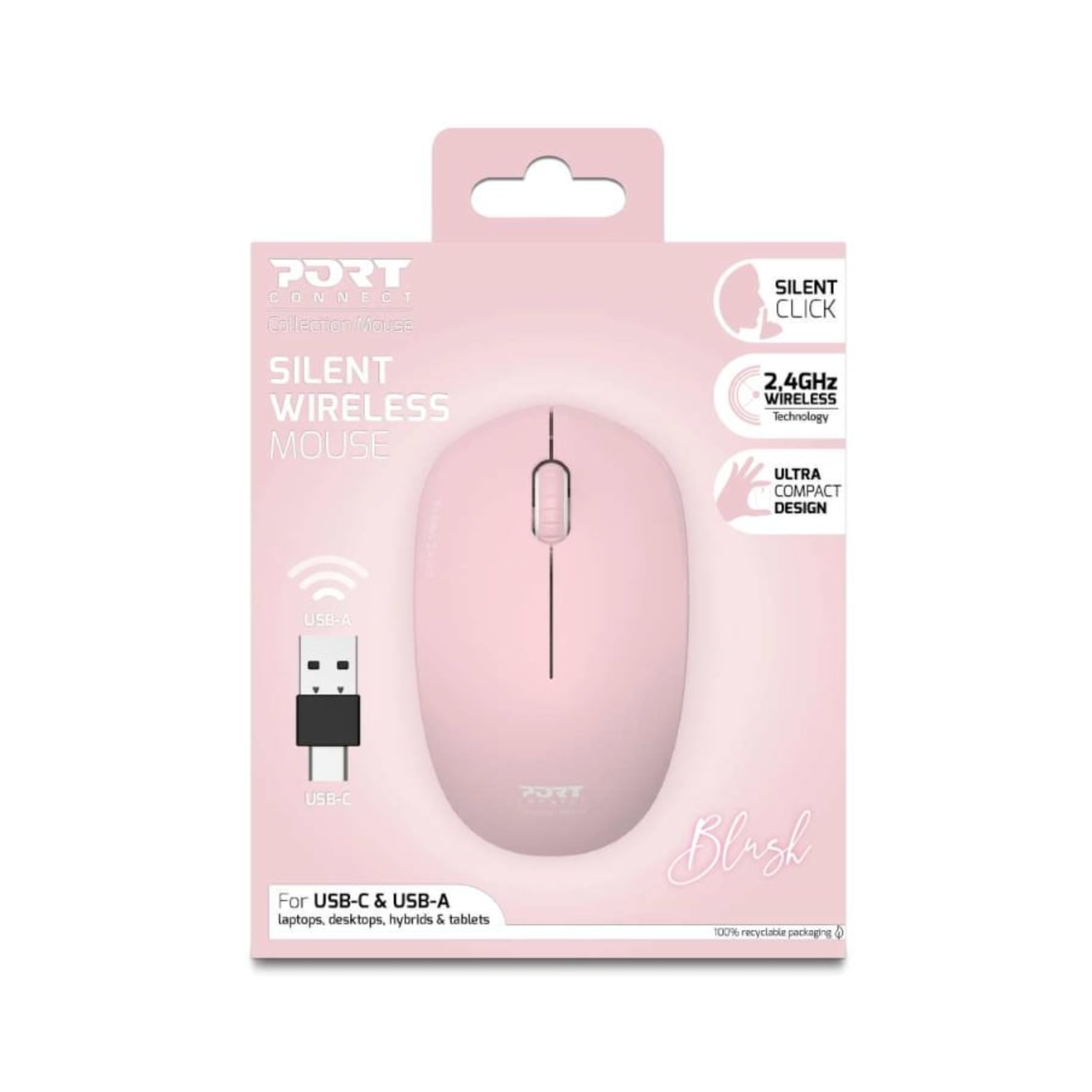 Port Mouse Collection Wireless Blush