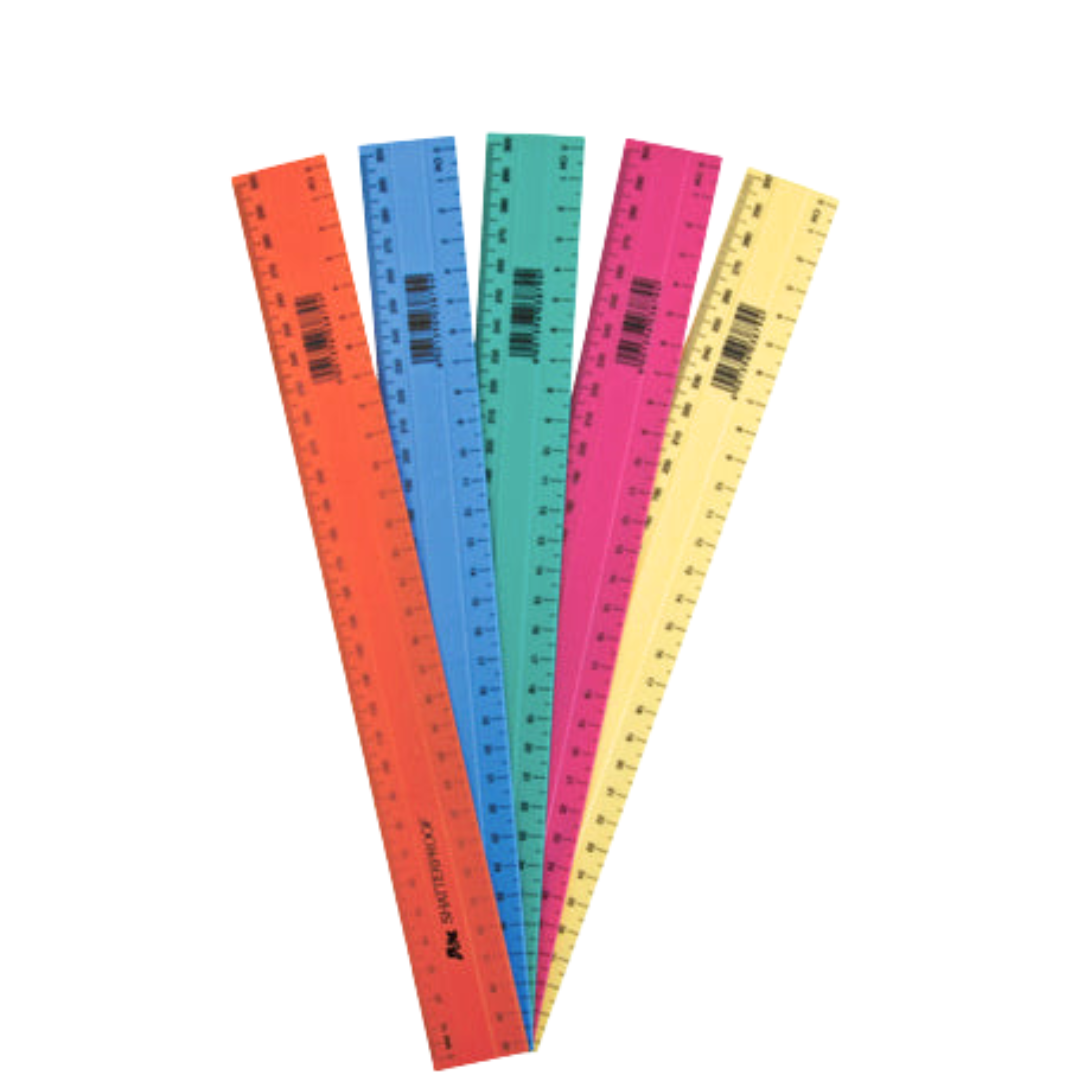 SHATTERPROOF PLASTIC RULER 30CM