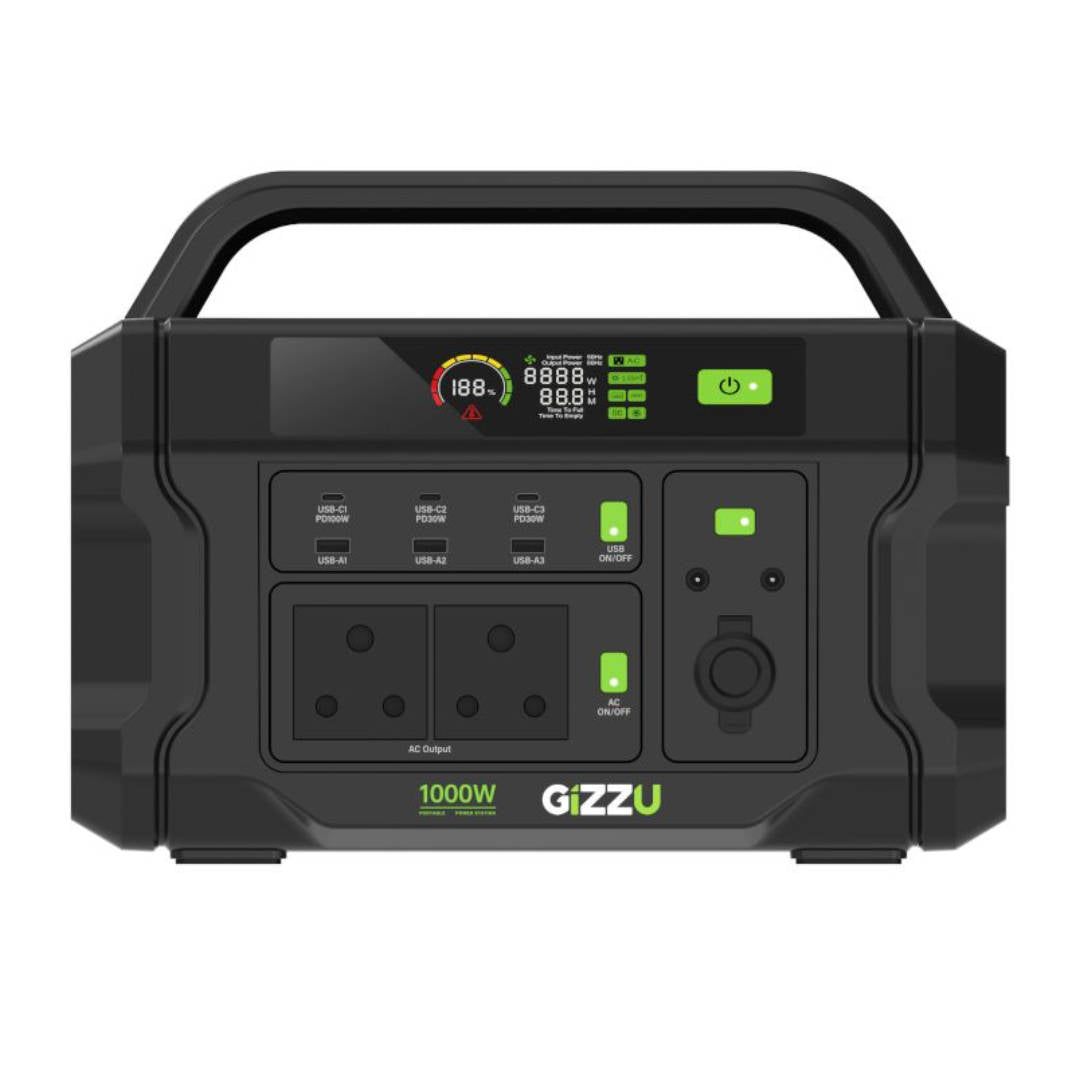 Gizzu 1220WH 1000W Portable Power Station