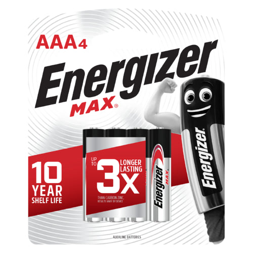 Batteries AAA Energizer Max 4 Pack
