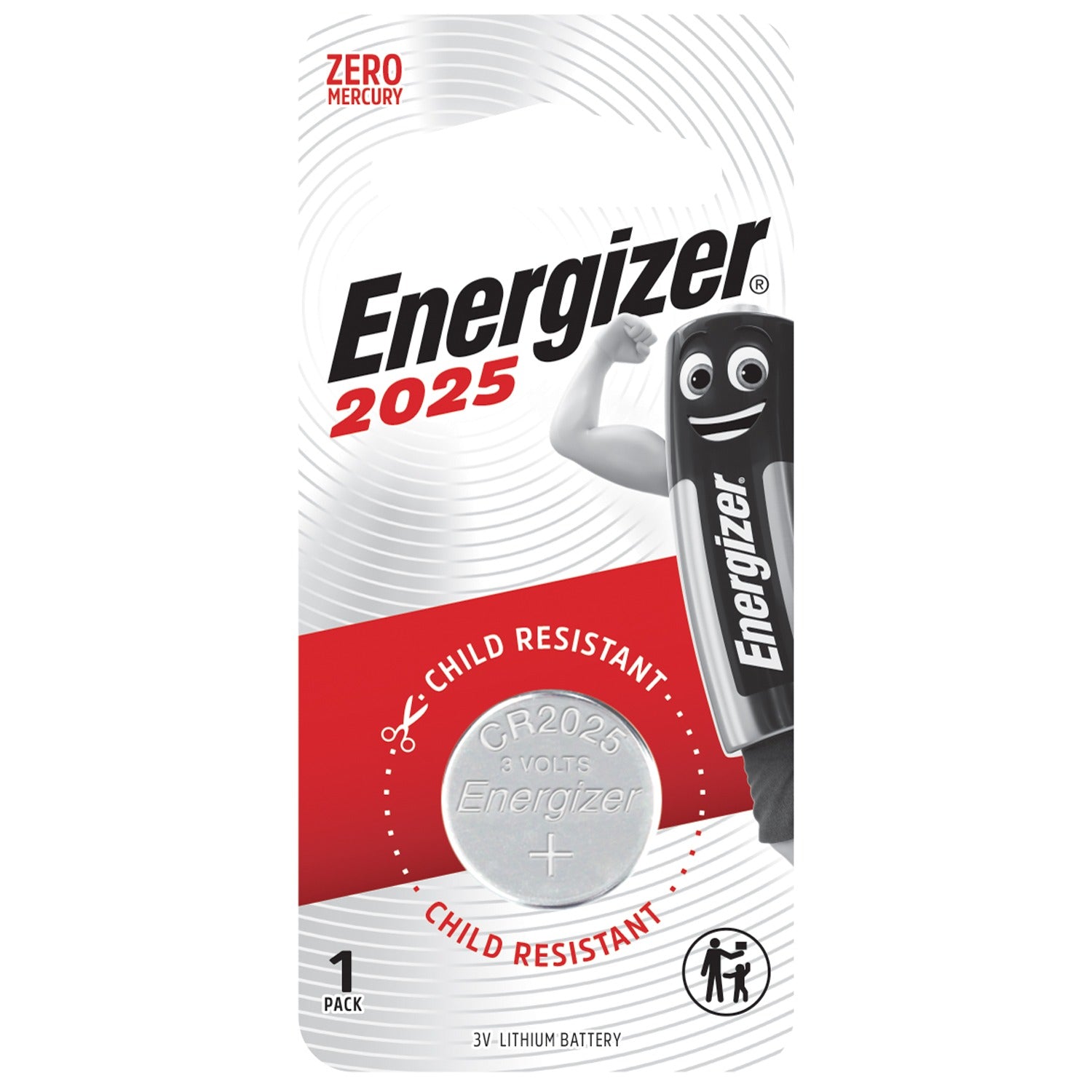 Battery 3V 2025 Energizer Coin Single Pack