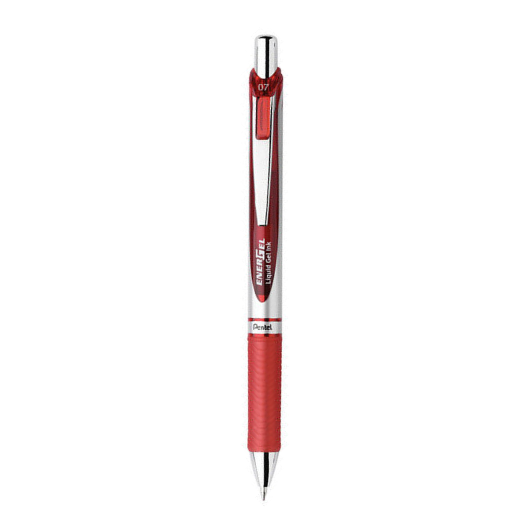 Pen 0.7 Pentel Energel Retractable Metal Tip BL77-B Red