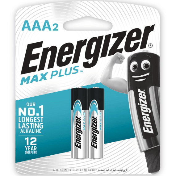 Batteries AAA Energizer Max Plus 2 Pack