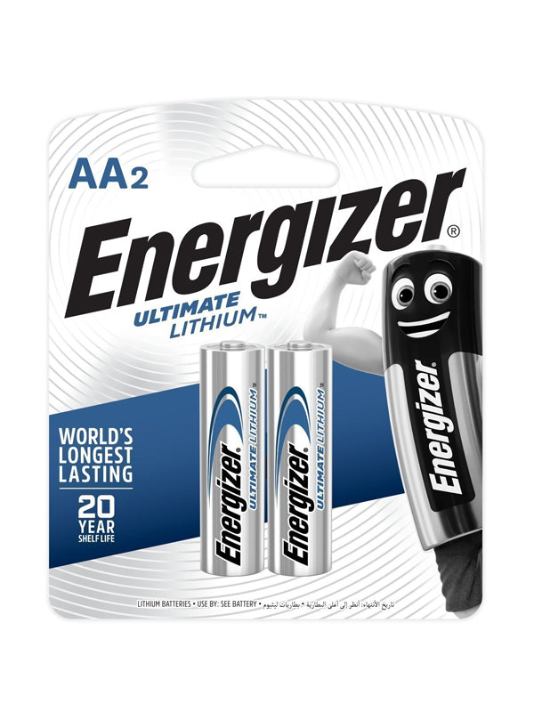 Batteries AA Ultimate Lithium Energizer 2 Pack