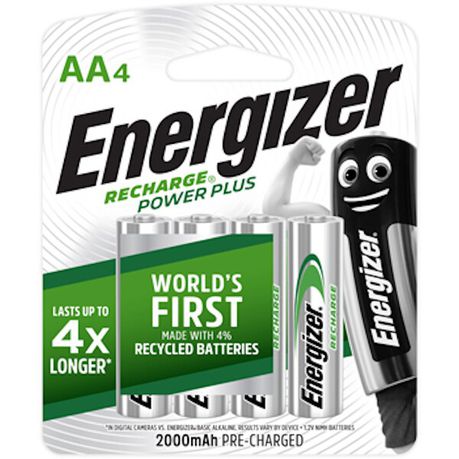 Batteries AA Energizer Recharge 2000mAh 4 Pack