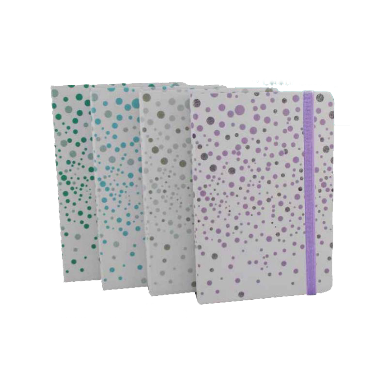 Book Journal A5 Donau Glitter Spots Assorted