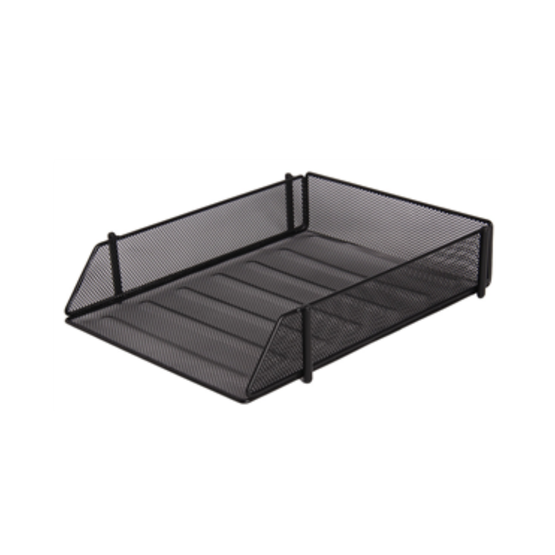 Mesh Stackable Letter Tray Black